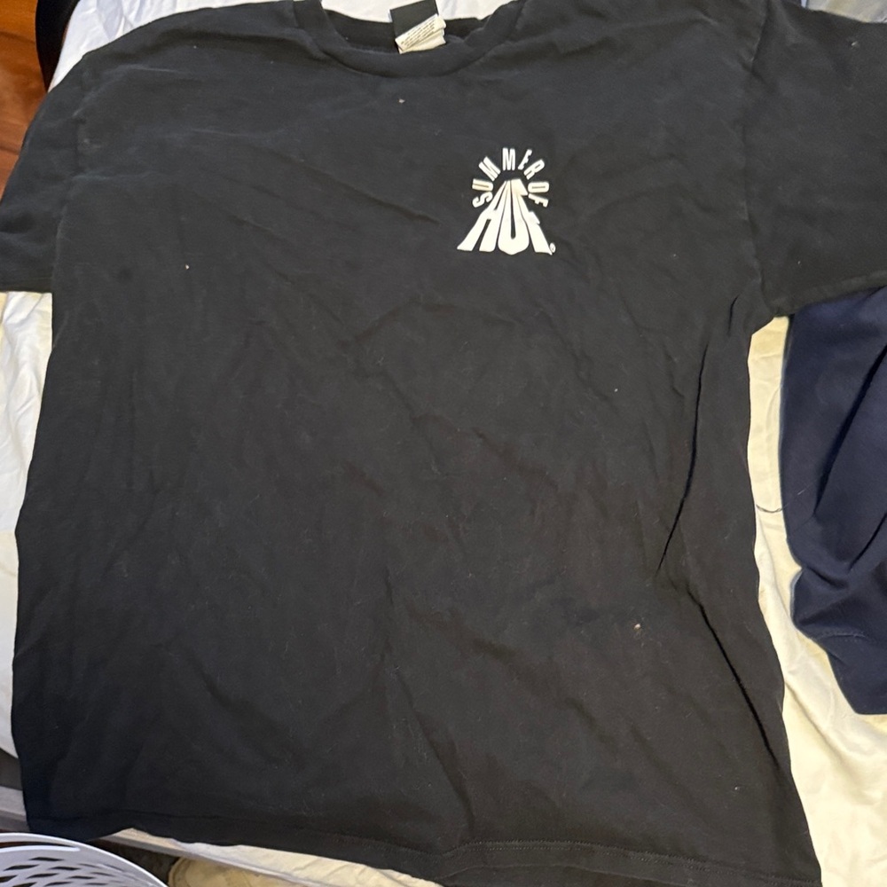 HUF Black Short Sleeve Tee with White Graphic